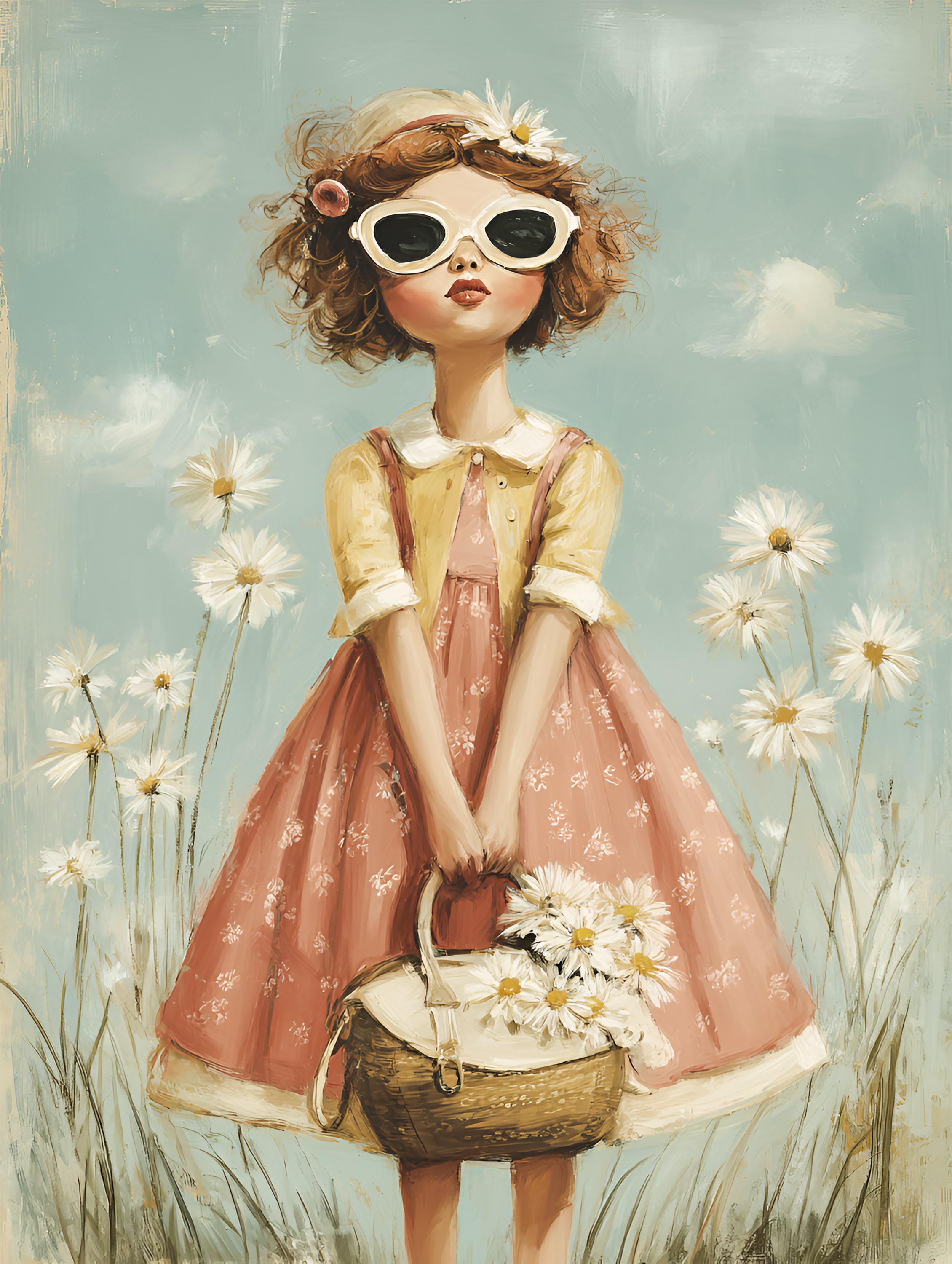 Retro Sunshine Girl Journal
