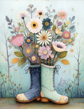 Floral Boots 1 Month Planner