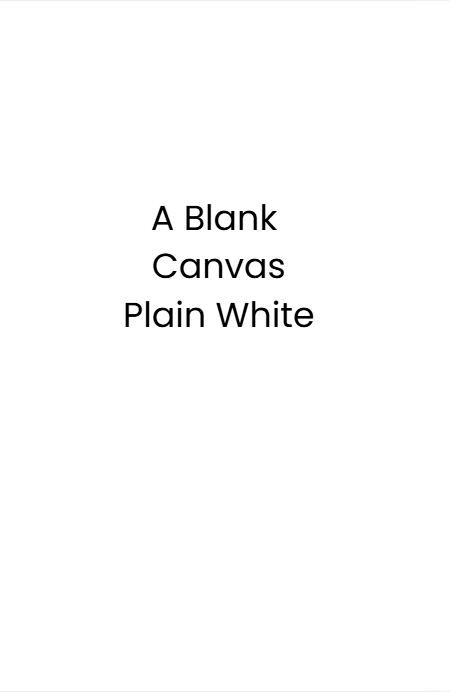 A Blank Canvas 12 Month Planner
