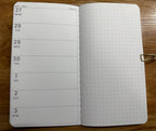 APRIL Ready to Ship Narrow Dot Grid Hobo Weeks Style Monthly Planner